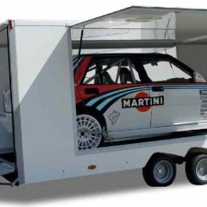 REMORQUE F20 FERMEE TURATELLO PORTE VOITURE TRANSPORT VEHICULES DE COURSE (1)