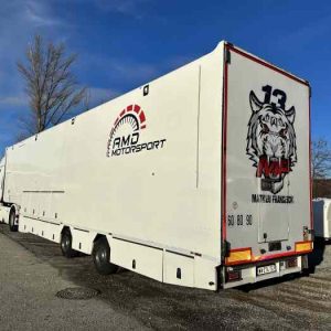 SEMI REMORQUE + TRACTEUR IVECO ATELIER 2 VOITURES POUR EXPORT (1)