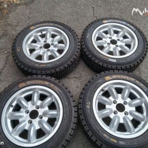 Jantes Minilite neuves 6x15 4x108 + 4 roues Michelin terre