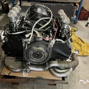 Moteur Porsche 964 flat-six 3,6 L, 6 cornets + admission d'origine